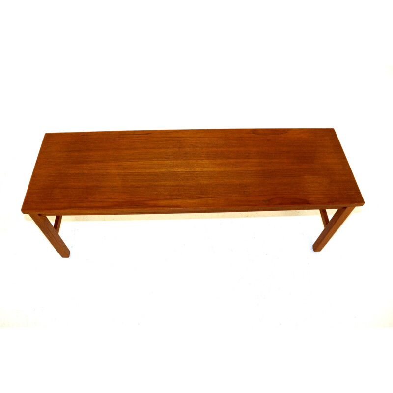 Minimalist vintage teak bench, Sweden 1960