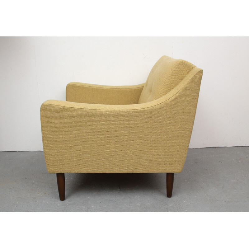 Armchair in yellow fabric - 1950s