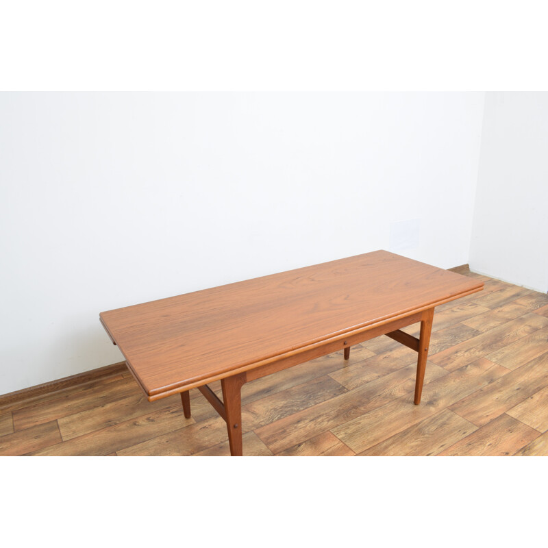 Table basse vintage en teck par Kai Kristiansen pour Vildbjerg Møbelfabrik, 1960