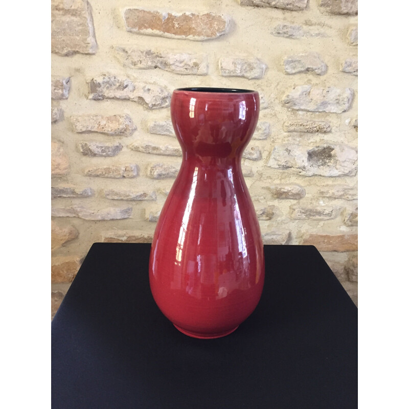 Vintage red vase by ACCOLAY