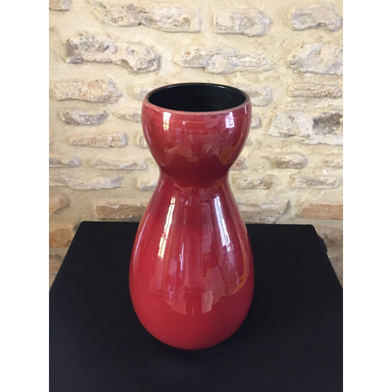 Vintage red vase by ACCOLAY