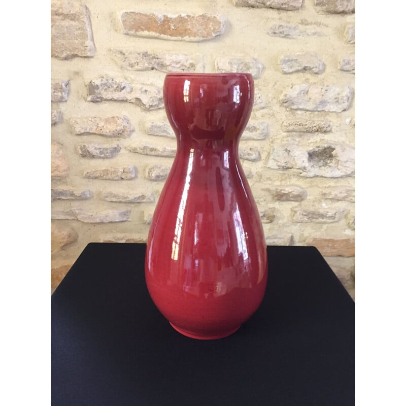 Vintage red vase by ACCOLAY