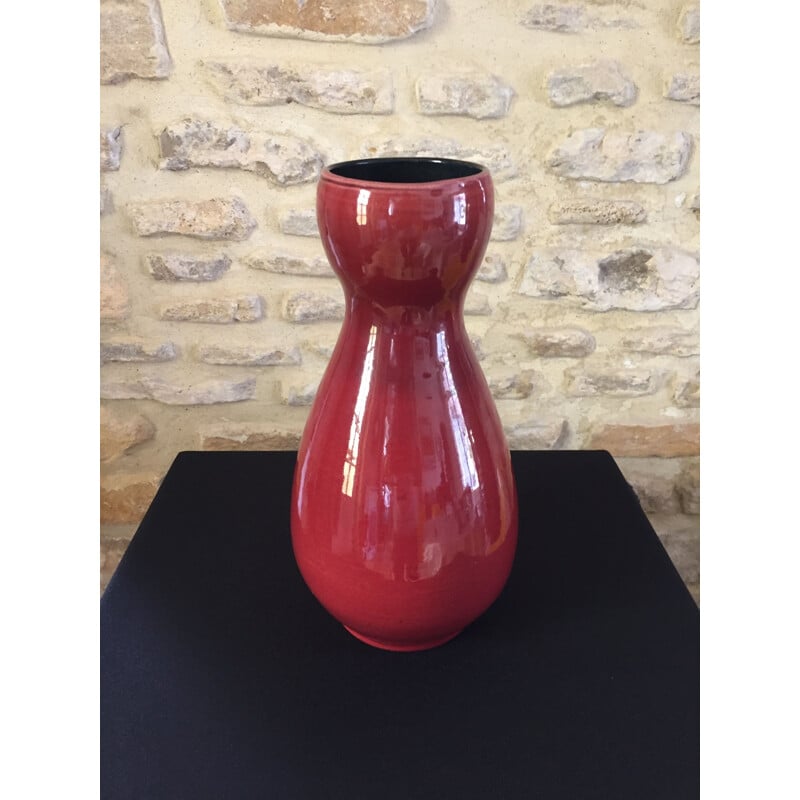 Vintage red vase by ACCOLAY