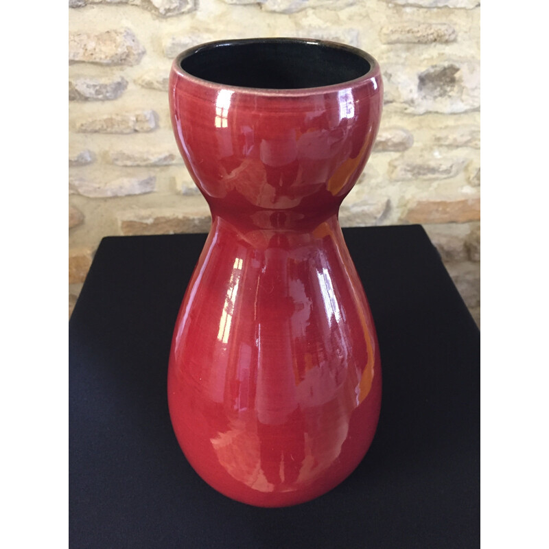 Vintage red vase by ACCOLAY