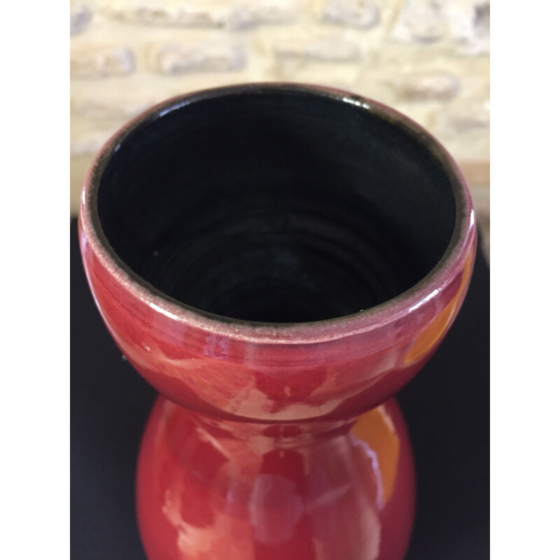 Vintage red vase by ACCOLAY