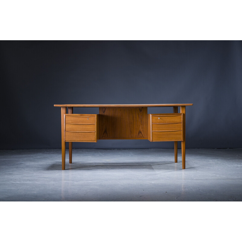 Danish teak vintage desk by Peter Løvig Nielsen for Hedensted Møbelfabrik, Denmark 1973