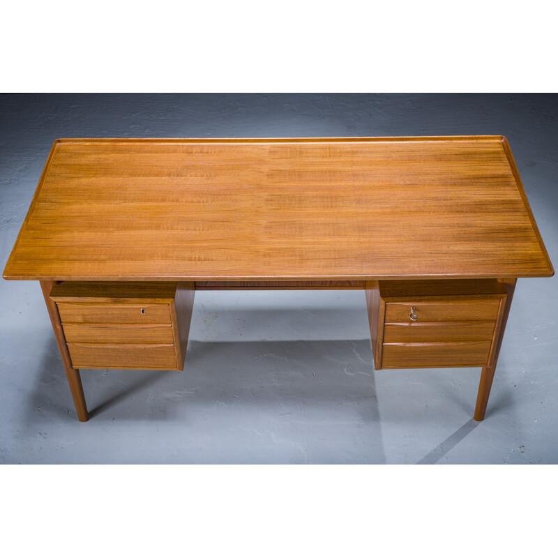 Danish teak vintage desk by Peter Løvig Nielsen for Hedensted Møbelfabrik, Denmark 1973