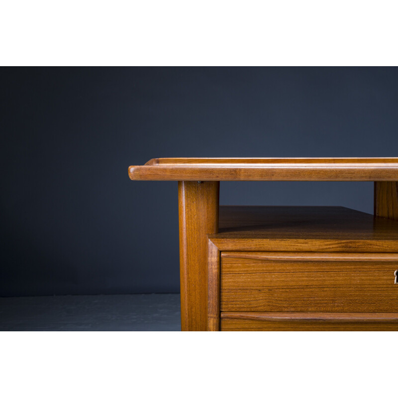 Danish teak vintage desk by Peter Løvig Nielsen for Hedensted Møbelfabrik, Denmark 1973