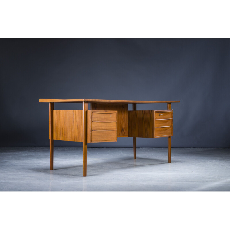 Danish teak vintage desk by Peter Løvig Nielsen for Hedensted Møbelfabrik, Denmark 1973