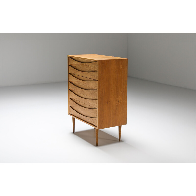 Vintage chest of drawers in oakwood by Arne Vodder, Denmark 1960s