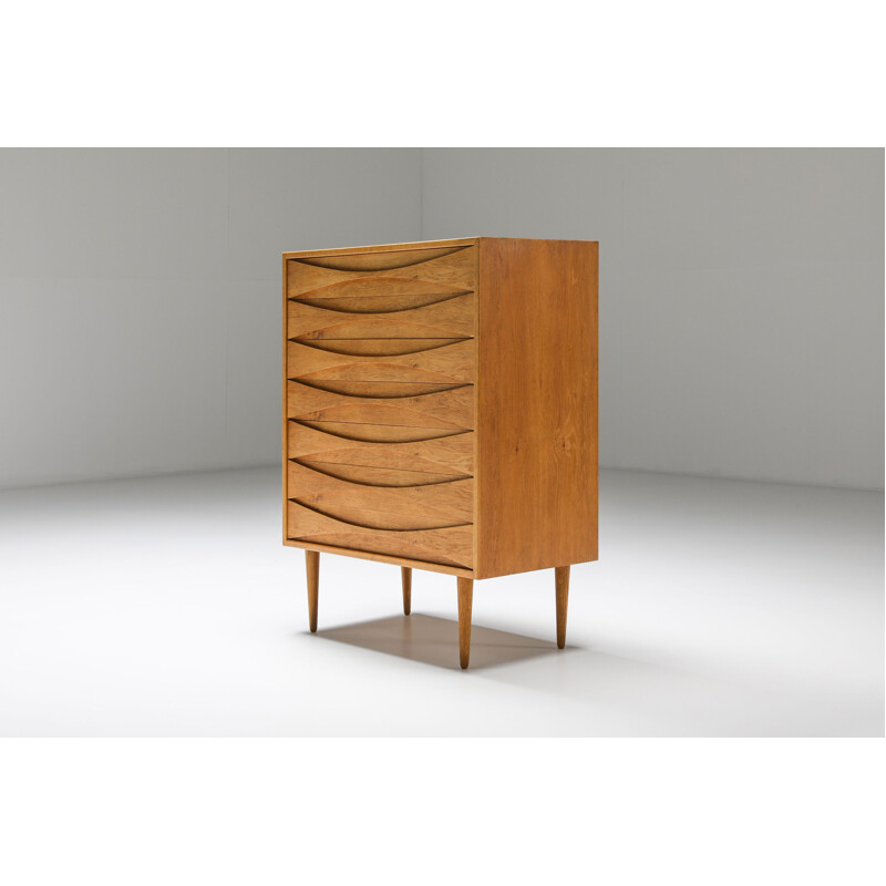 Vintage chest of drawers in oakwood by Arne Vodder, Denmark 1960s