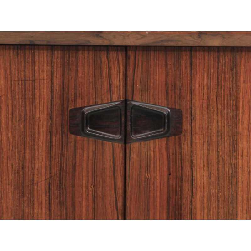 Scandinavian vintage sideboard in Rio rosewood with 4 sliding doors