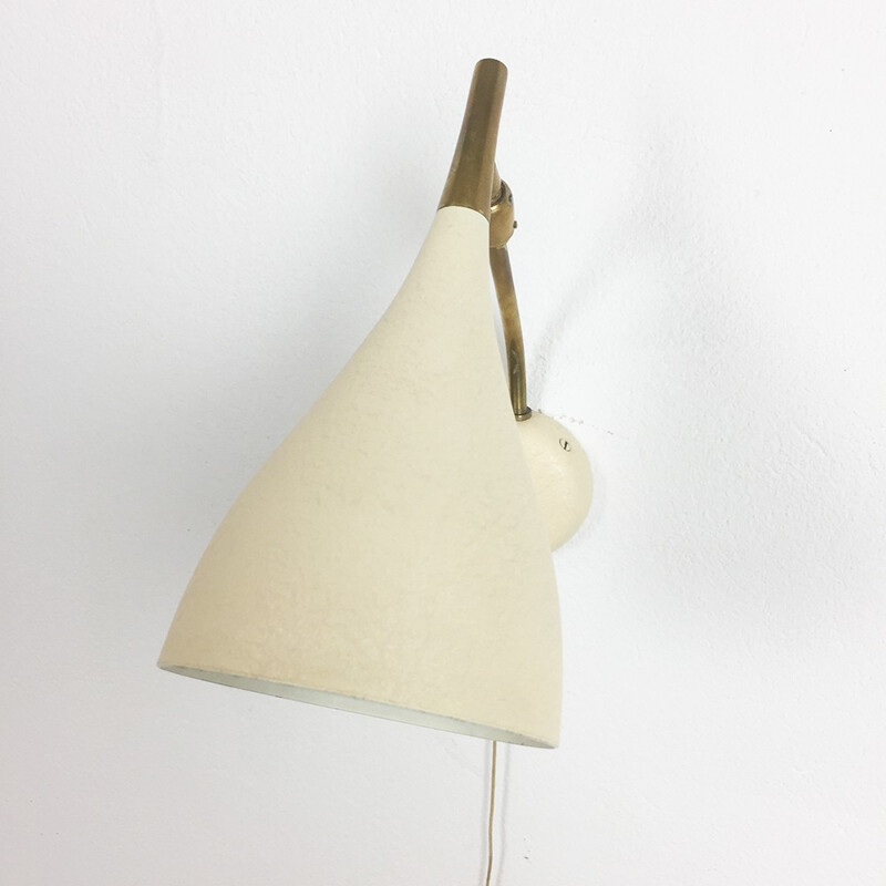 Italian white wall lamp in metal - 1960s