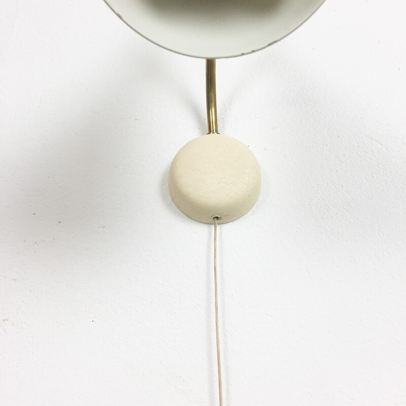 Italian white wall lamp in metal - 1960s