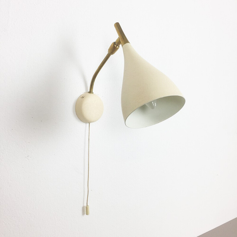 Italian white wall lamp in metal - 1960s