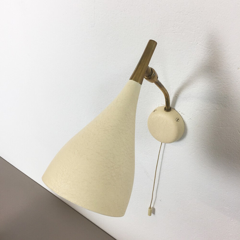 Italian white wall lamp in metal - 1960s
