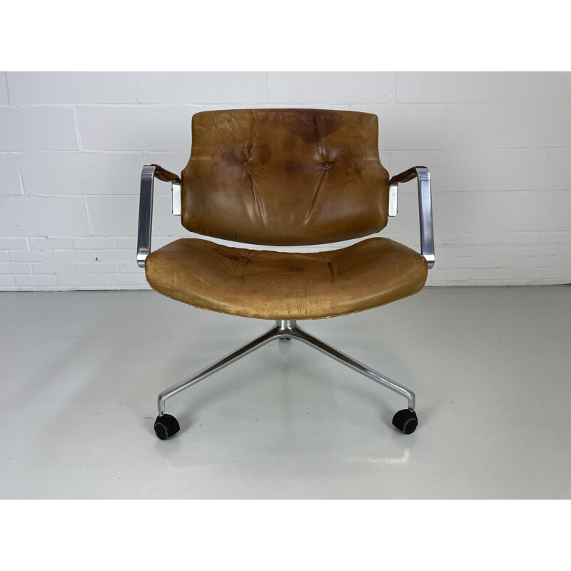 Vintage FK 84 desk armchair by J.Kastholm and P.Fabricius for Kill