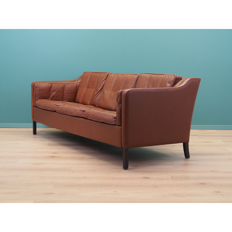 Leather vintage sofa by Mogens Koch, Denmark 1970s