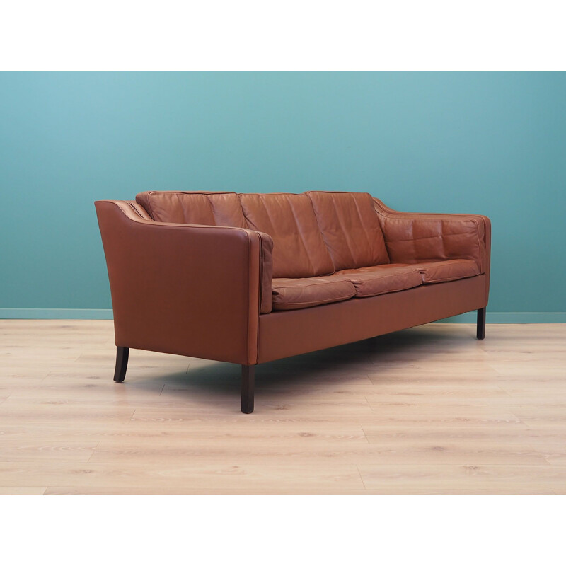 Leather vintage sofa by Mogens Koch, Denmark 1970s