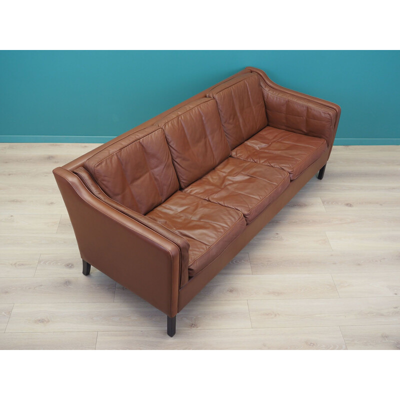 Leather vintage sofa by Mogens Koch, Denmark 1970s