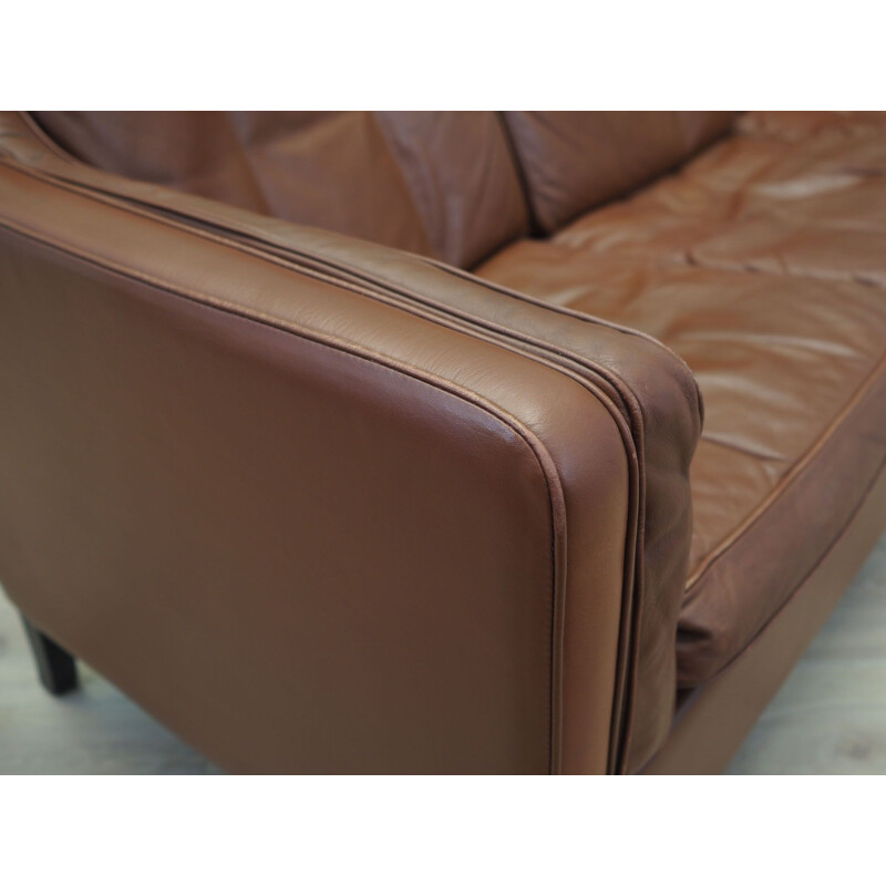 Leather vintage sofa by Mogens Koch, Denmark 1970s