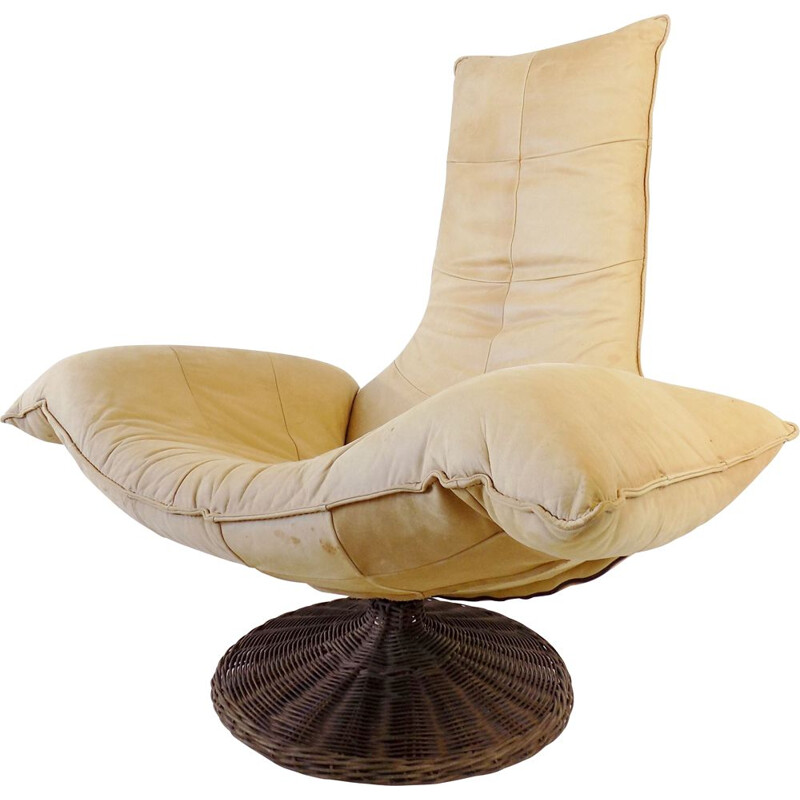 Fauteuil vintage en cuir Montis Wammes par Gerard van den Berg, 1970