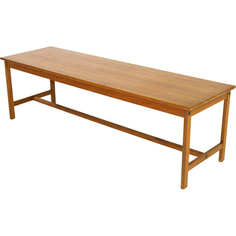 Minimalist vintage teak bench, Sweden 1960