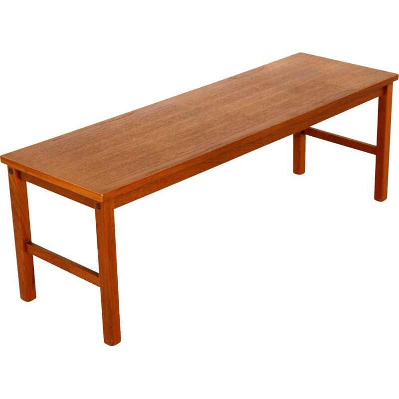 Panca vintage minimalista in teak, Svezia 1960