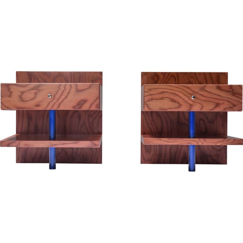 Pair of mid century side tables by Ettore Sottsass for Leitner, 1970s