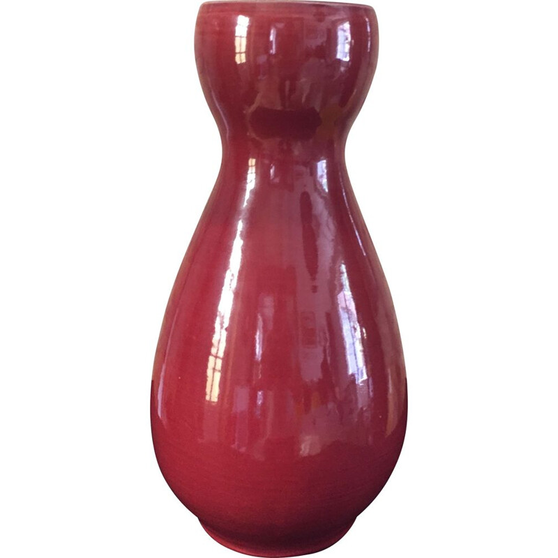 vase vintage rouge d'accolay