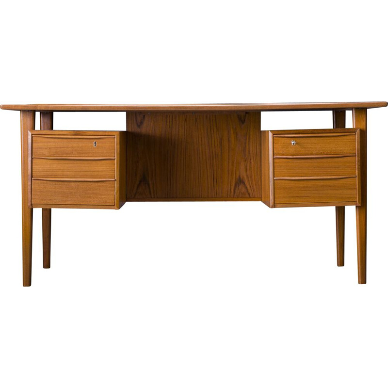 Danish teak vintage desk by Peter Løvig Nielsen for Hedensted Møbelfabrik, Denmark 1973