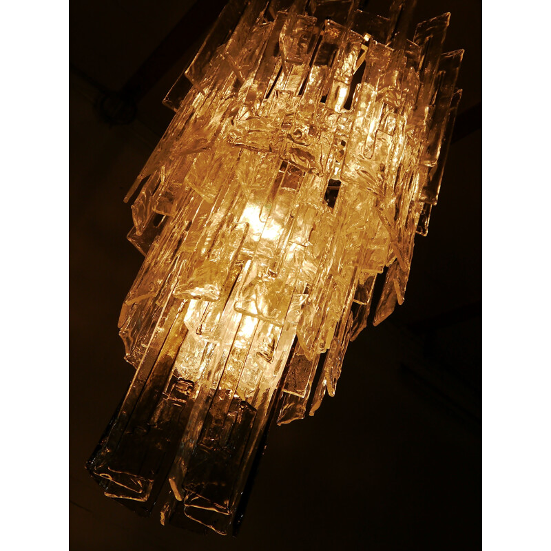  Large glass chandelier from Mazzega - 1960s