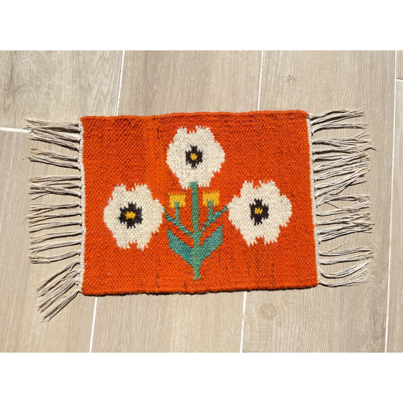 Mini tapis vintage Rolakan en laine, 1970