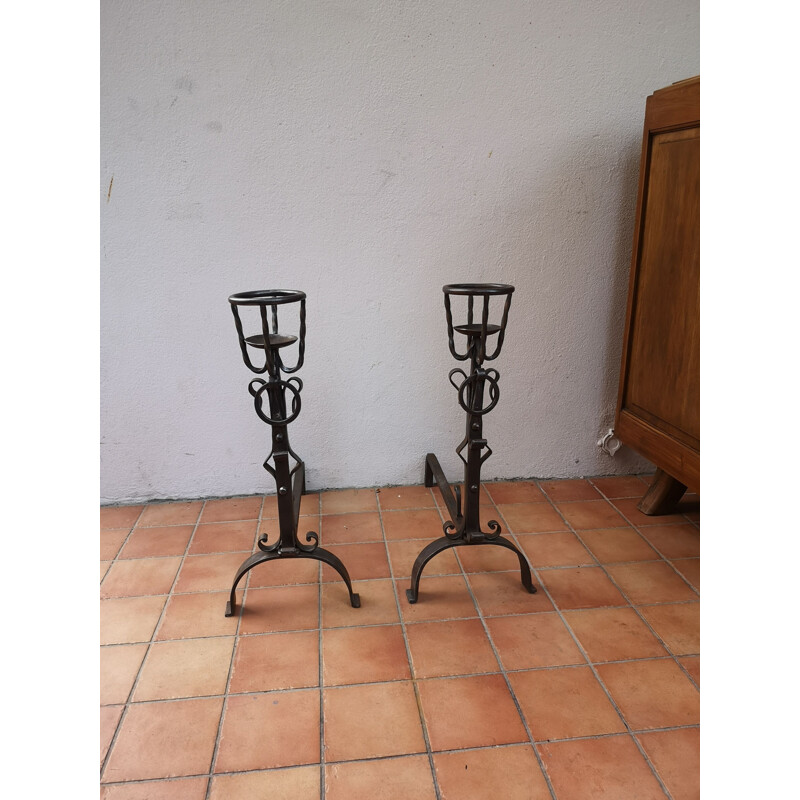 Pair of vintage wrought iron prams