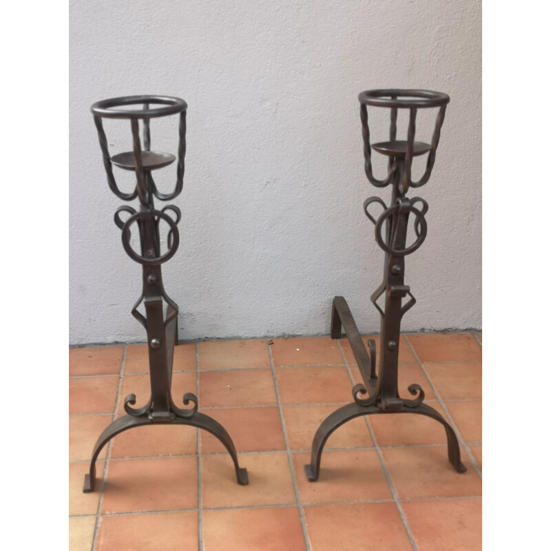 Pair of vintage wrought iron prams