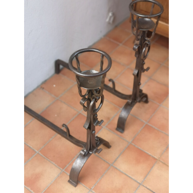 Pair of vintage wrought iron prams