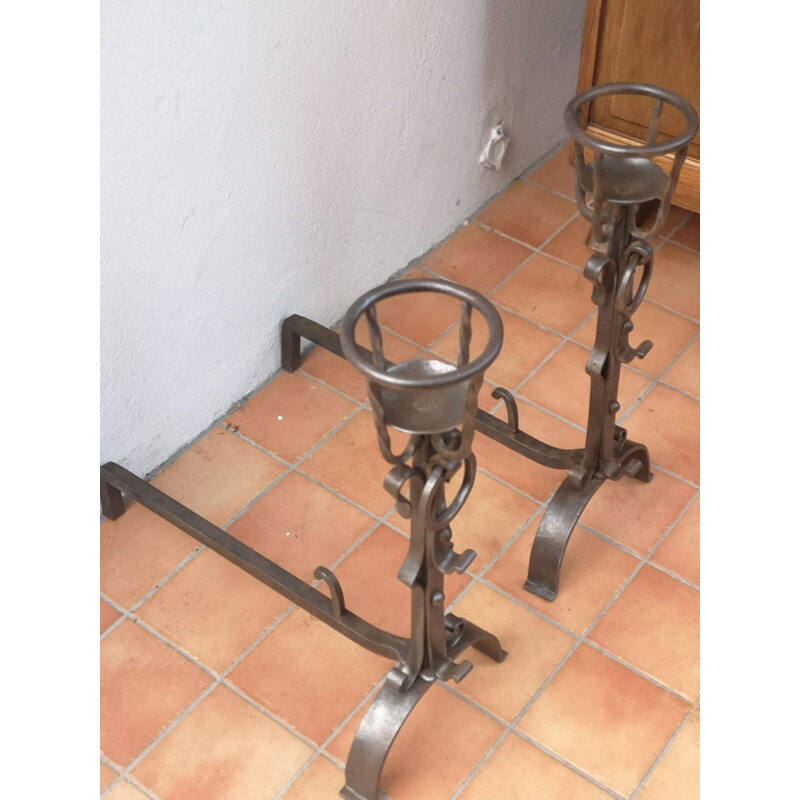 Pair of vintage wrought iron prams