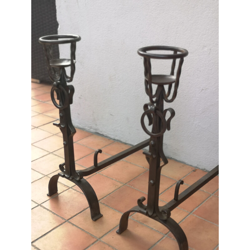 Pair of vintage wrought iron prams