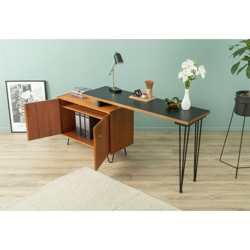 Mid century walnut desk by Hilker, Germany 1960s