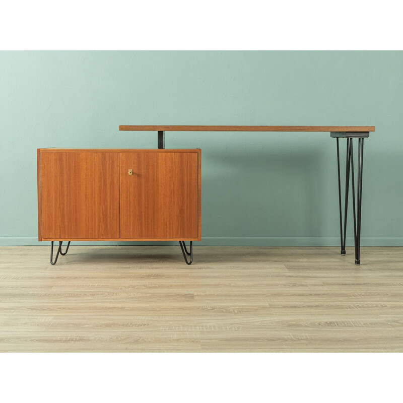 Mid century walnut desk by Hilker, Germany 1960s