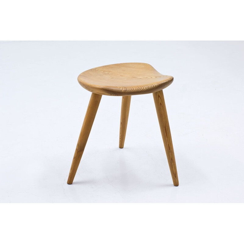 Tabouret norvégien vintage en pin par Norsk Husflid, 1950