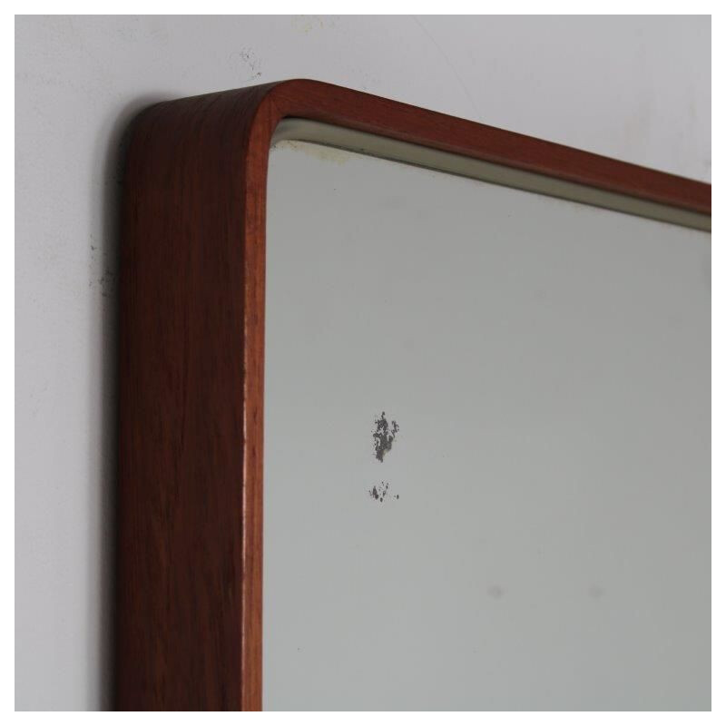 Mid century "Euroika" teak mirror by Friso Kramer for Auping, Netherlands 1950s