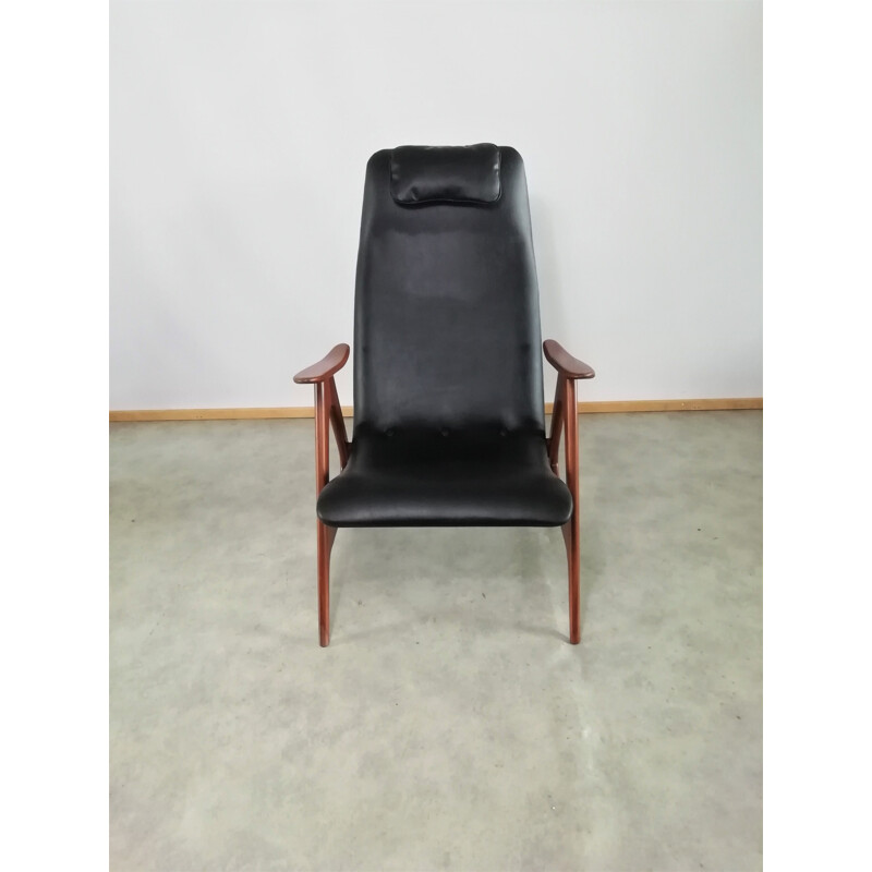 Vintage fauteuil met hoge rugleuning van Luis Van Teeffelen, 1950