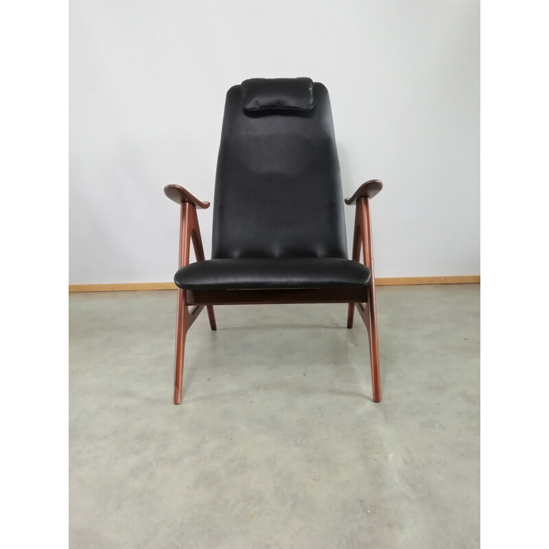 Vintage fauteuil met hoge rugleuning van Luis Van Teeffelen, 1950