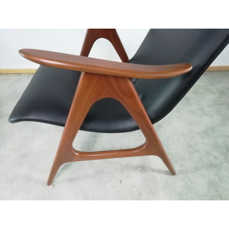 Vintage fauteuil met hoge rugleuning van Luis Van Teeffelen, 1950