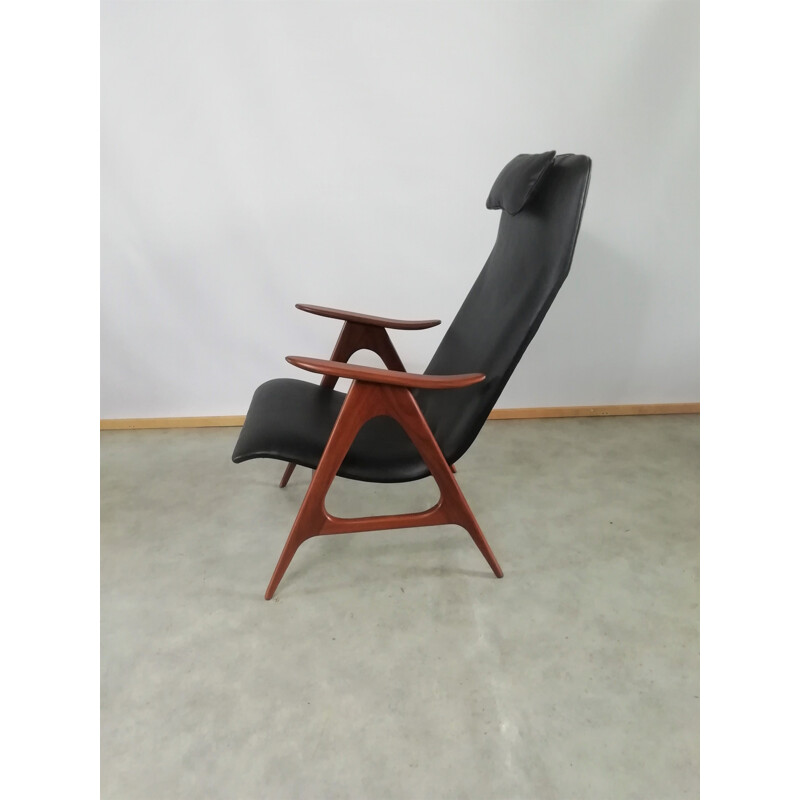 Vintage fauteuil met hoge rugleuning van Luis Van Teeffelen, 1950