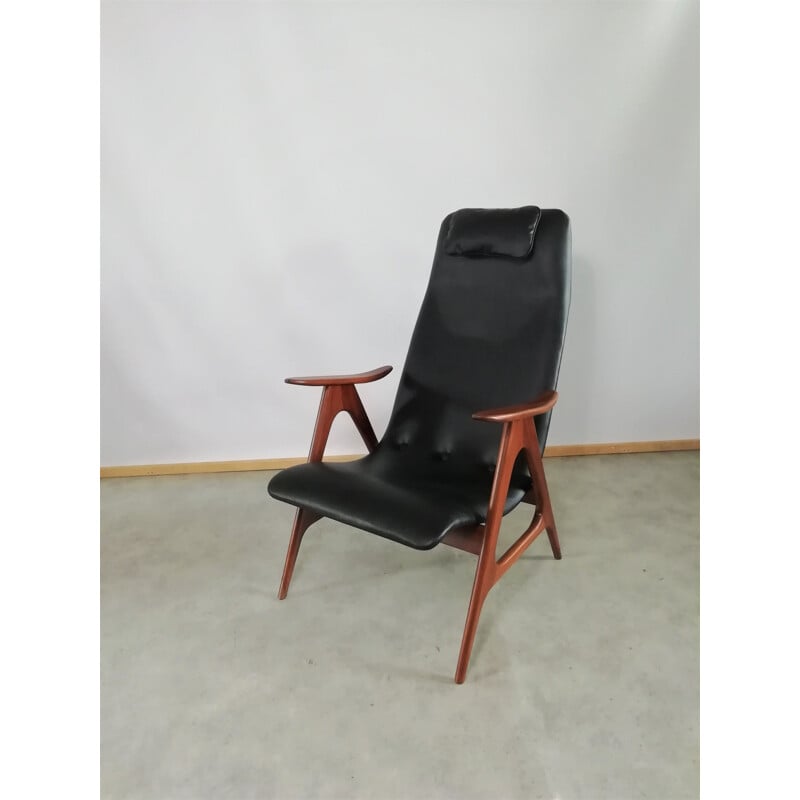 Vintage fauteuil met hoge rugleuning van Luis Van Teeffelen, 1950