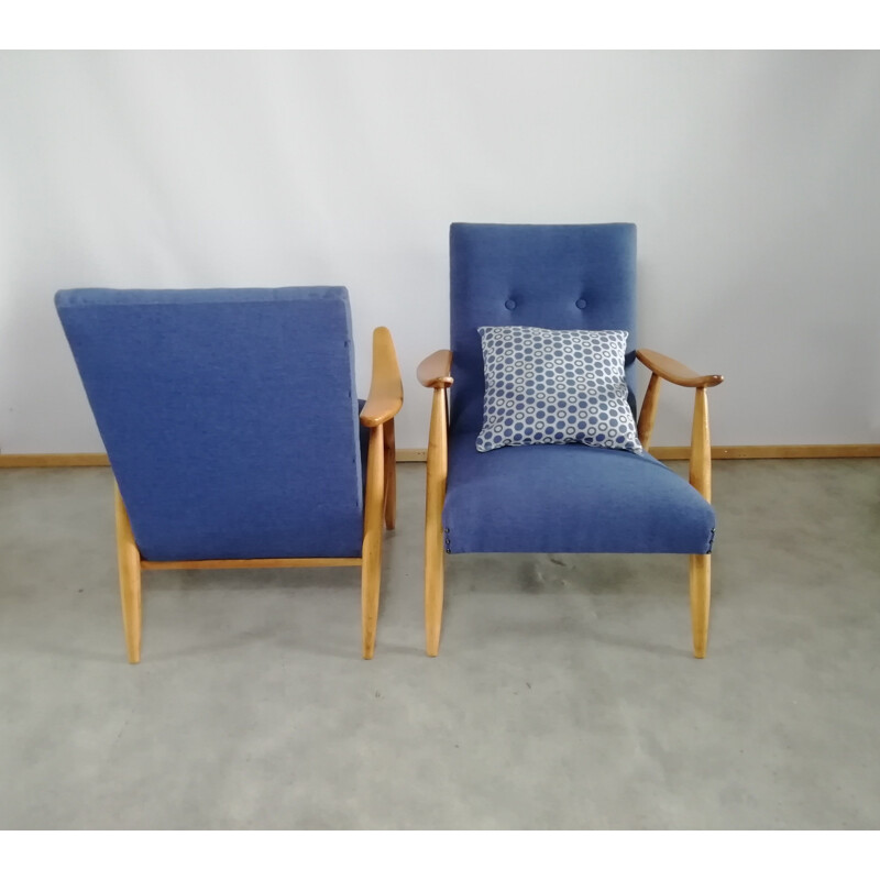 Pair of vintage armchairs by Louis Van Teeffelen for Wébé, Netherlands