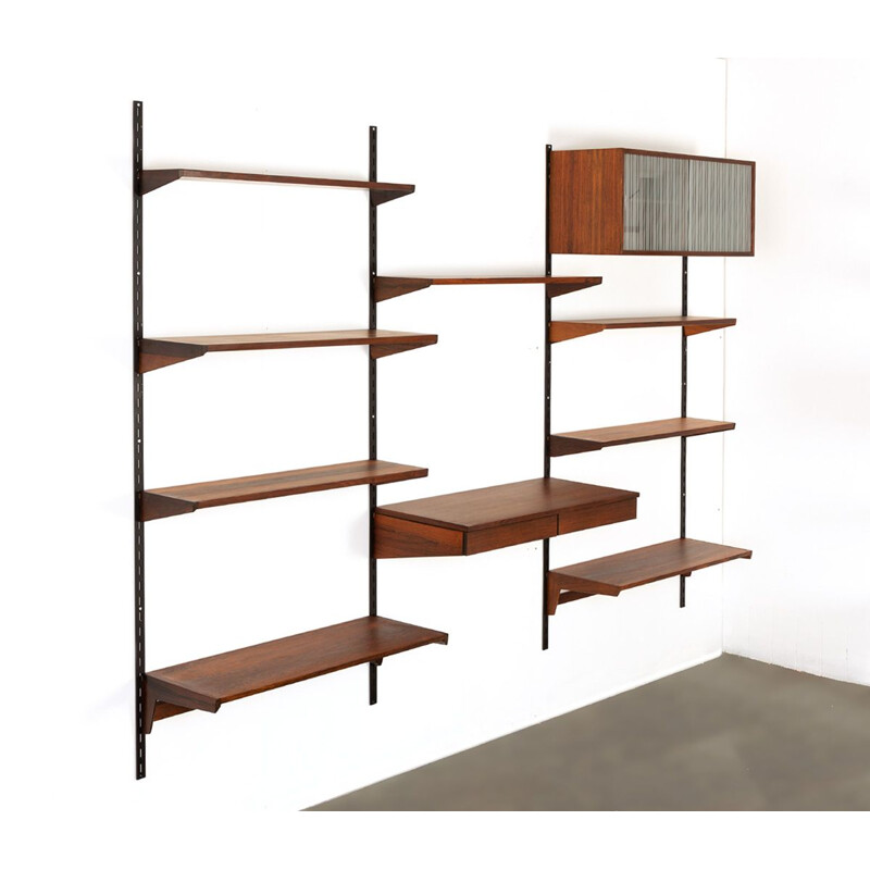 Mid century rosewood wall unit by Kai Kristiansen for Feldballes Møbelfabrik, Denmark 1960s