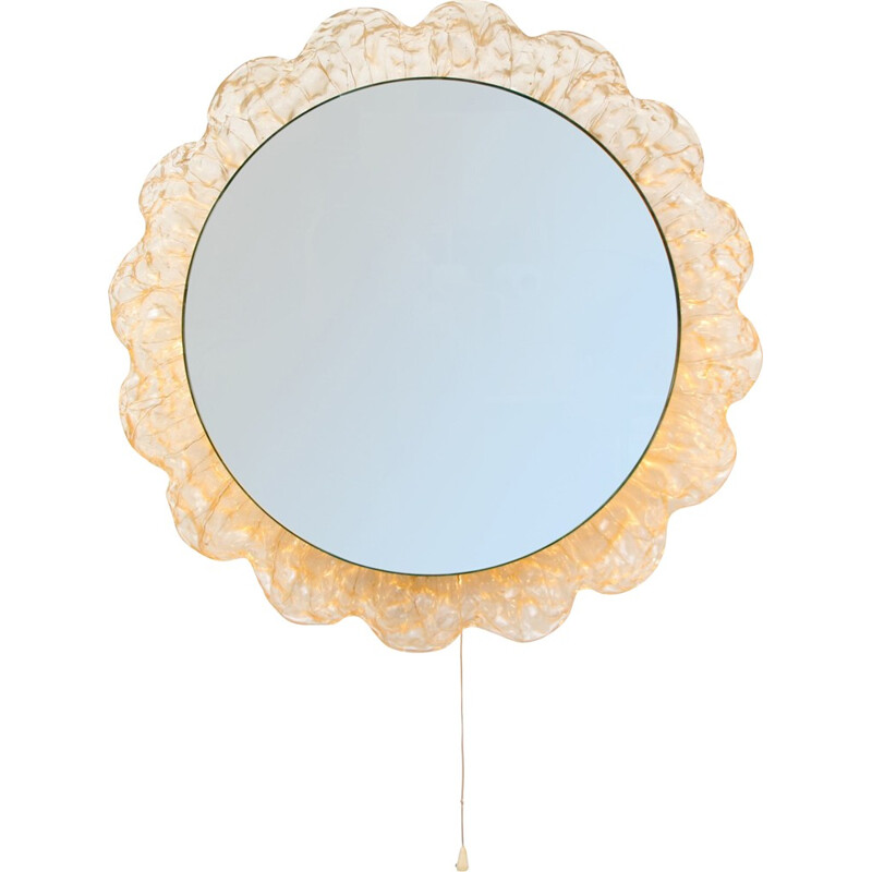  Round wall mirror backlit - 1950s